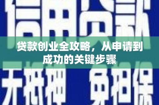 寿丰贷款创业全攻略，从申请到成功的关键步骤