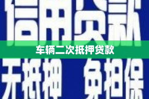 寿丰车辆二次抵押贷款