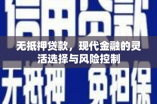 寿丰无抵押贷款，现代金融的灵活选择与风险控制