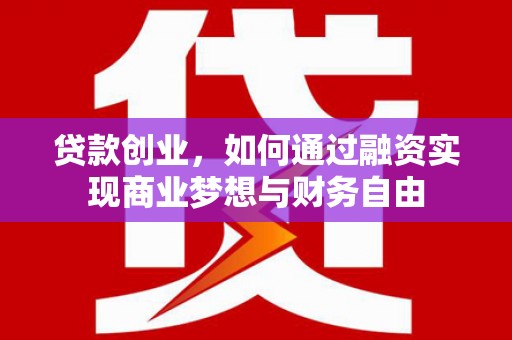 寿丰贷款创业，如何通过融资实现商业梦想与财务自由