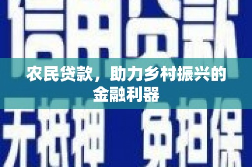 寿丰农民贷款，助力乡村振兴的金融利器