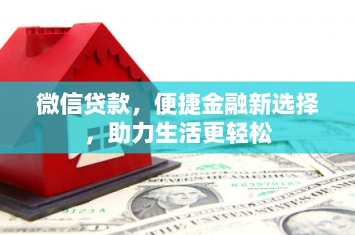 寿丰微信贷款，便捷金融新选择，助力生活更轻松