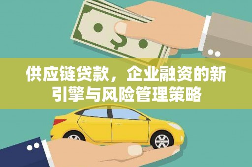 寿丰供应链贷款，企业融资的新引擎与风险管理策略