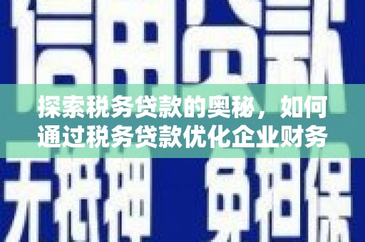 寿丰探索税务贷款的奥秘，如何通过税务贷款优化企业财务
