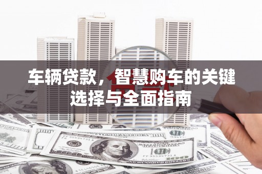 寿丰车辆贷款，智慧购车的关键选择与全面指南