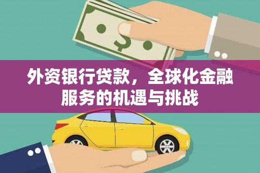 寿丰外资银行贷款，全球化金融服务的机遇与挑战