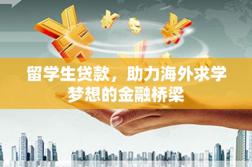 寿丰留学生贷款，助力海外求学梦想的金融桥梁