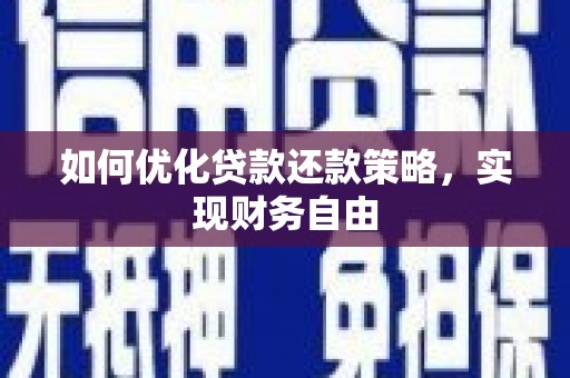 寿丰如何优化贷款还款策略，实现财务自由
