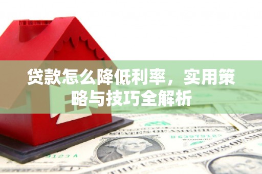 寿丰贷款怎么降低利率，实用策略与技巧全解析