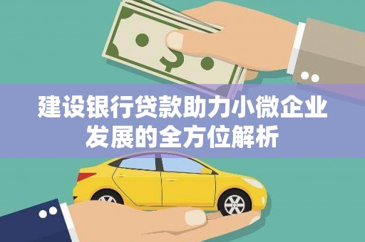寿丰建设银行贷款助力小微企业发展的全方位解析