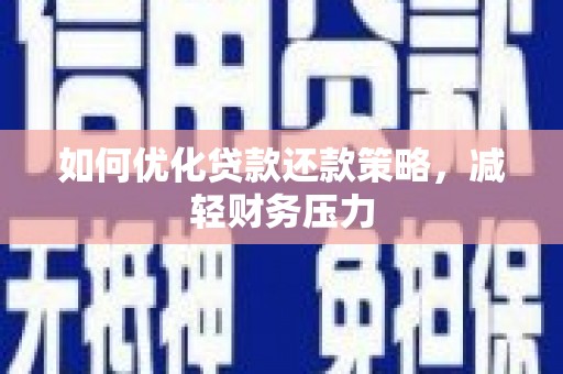 寿丰如何优化贷款还款策略，减轻财务压力