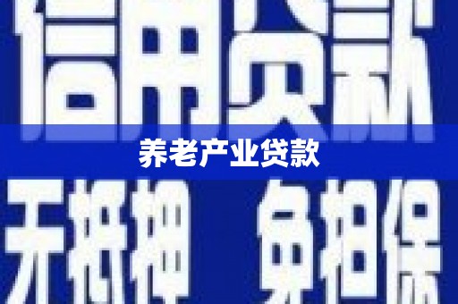 寿丰养老产业贷款