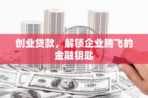 寿丰创业贷款，解锁企业腾飞的金融钥匙