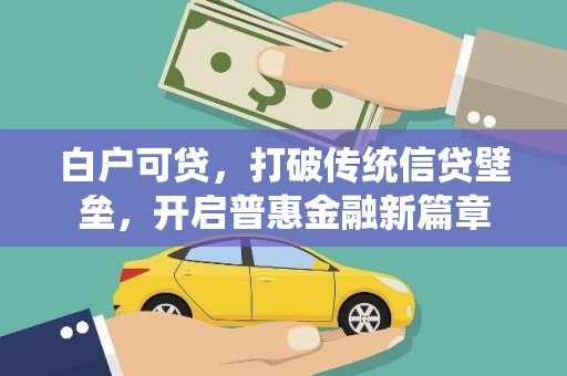 寿丰白户可贷，打破传统信贷壁垒，开启普惠金融新篇章